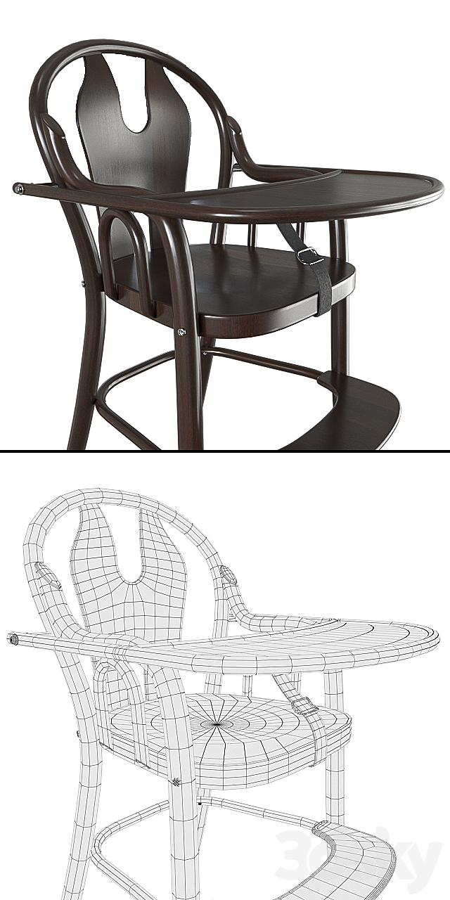 Chairs for feeding TON PETIT 3ds Max - thumbnail 3