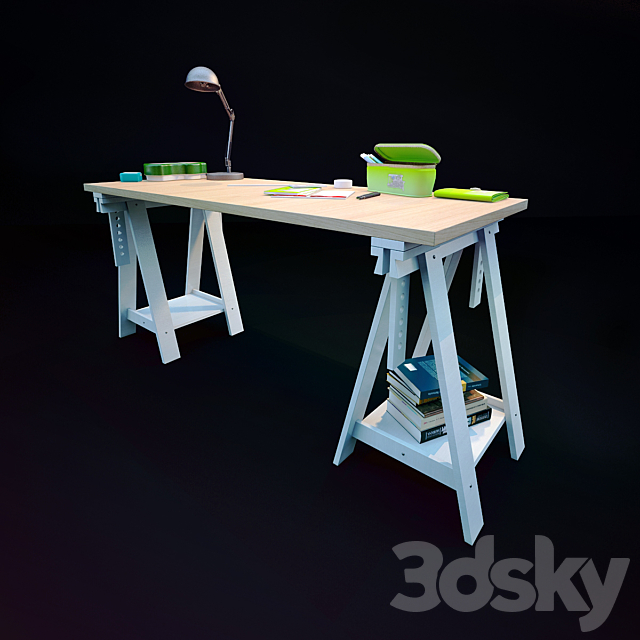 Childrens desk for creativity 3DSMax File - thumbnail 1