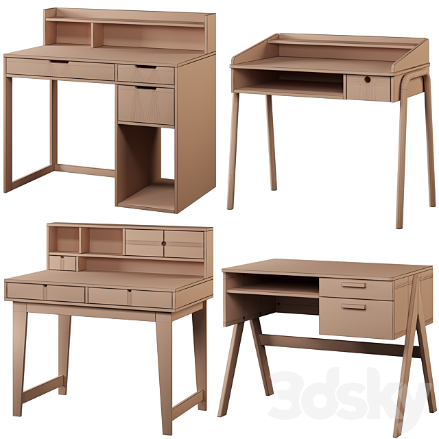 Children’s desk set01 3DS Max Model - thumbnail 6