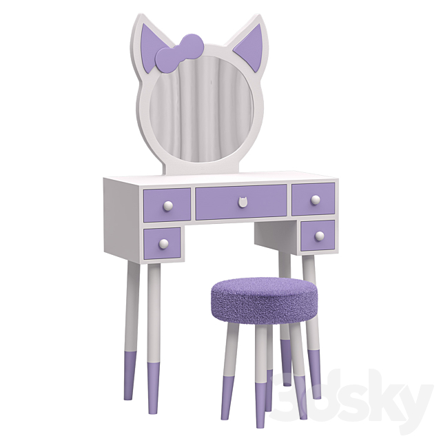 Children’s dressing table “CAT” 3ds Max - thumbnail 1