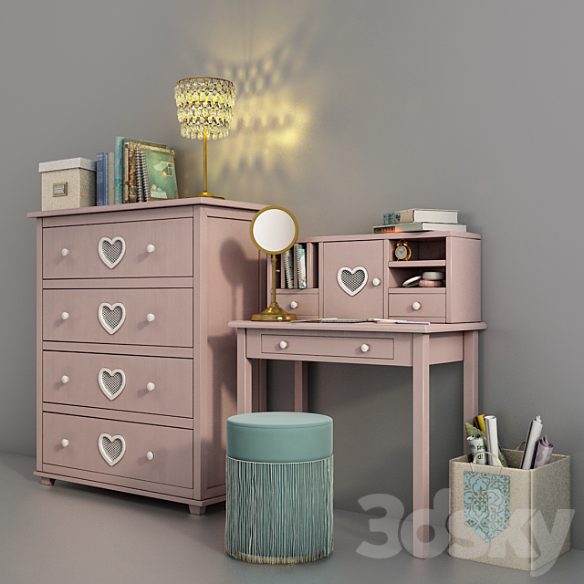 Children’s furniture Adelina from Russian brand Shelf 02 3DSMax File - thumbnail 2