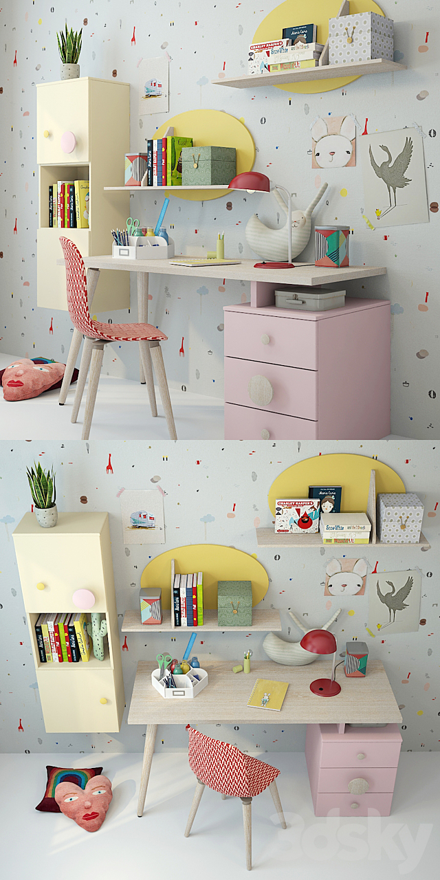 Children’s furniture Nidi 01 3ds Max - thumbnail 2