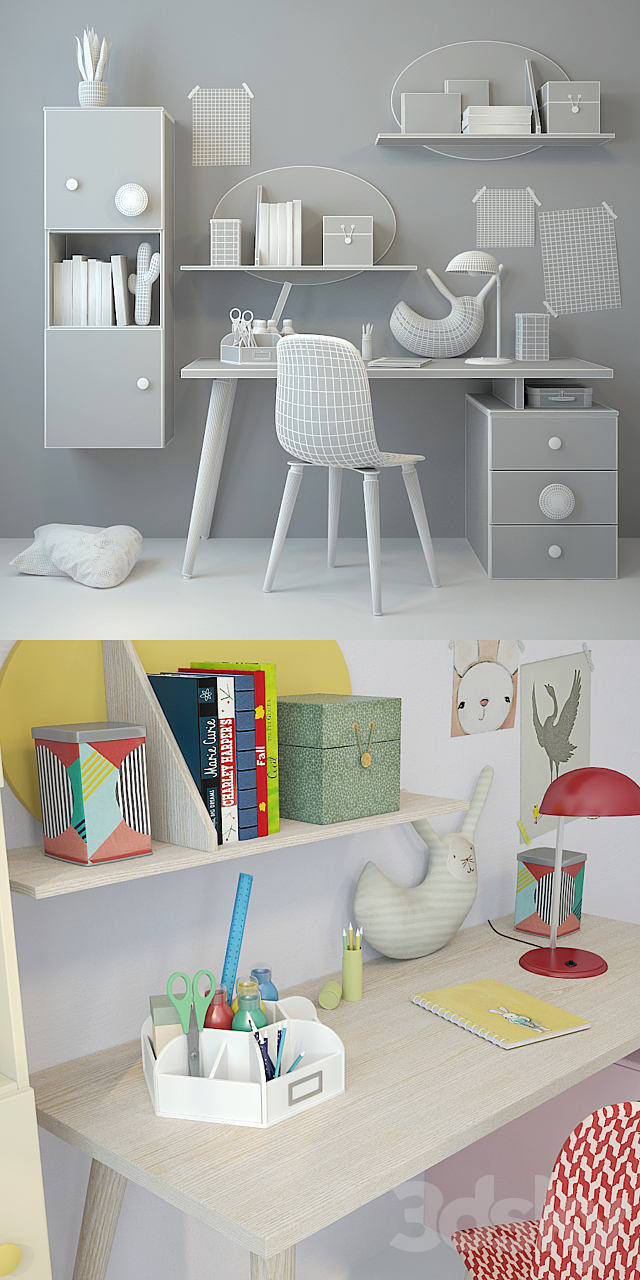 Children’s furniture Nidi 01 3ds Max - thumbnail 3