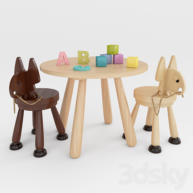 Children’s furniture set (Forest Manufactories) 3DSMax File - thumbnail 1