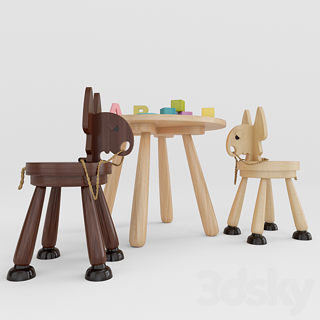 Children’s furniture set (Forest Manufactories) 3DSMax File - thumbnail 2