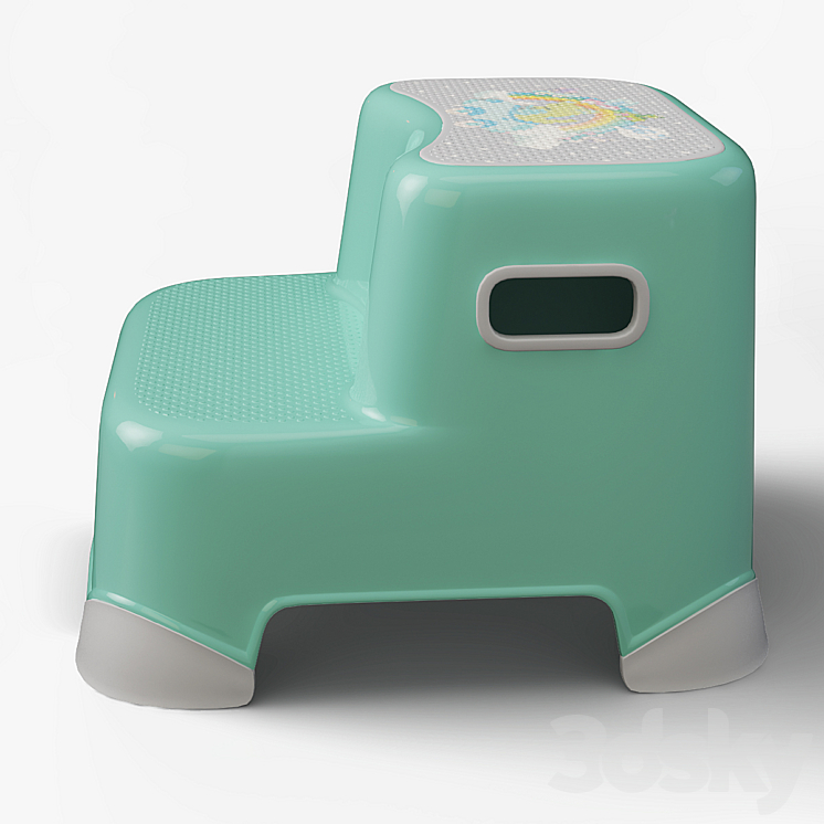 Children's step stool for a bathroom 3DS Max - thumbnail 2