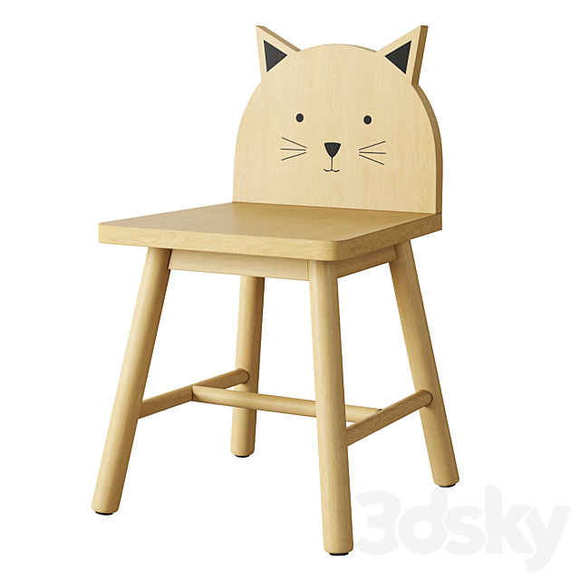 Crate and Barrel Animal Kids Chair 3DS Max Model - thumbnail 3