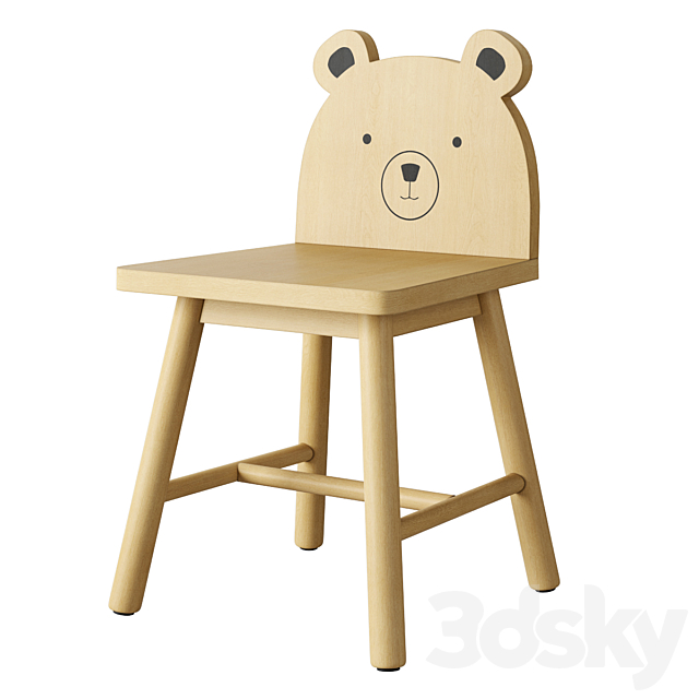 Crate and Barrel Animal Kids Chair 3DS Max Model - thumbnail 5