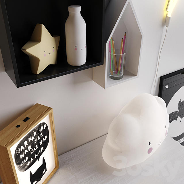 Decorative set in the nursery for a boy 3ds Max - thumbnail 3