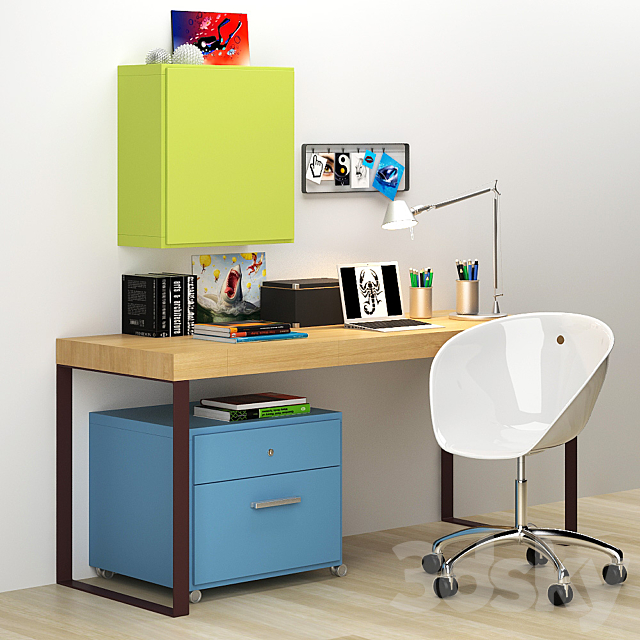 desk_1 3DS Max Model - thumbnail 2