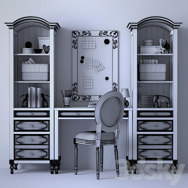 FURNITURE SET FOR BELLINA LEARNING 3DSMax File - thumbnail 3