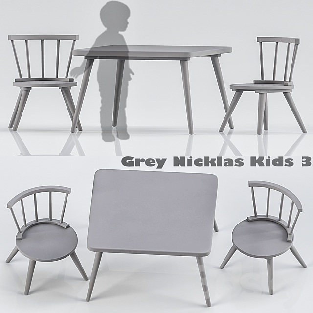 Gray nicklas kids 3 3ds Max - thumbnail 1