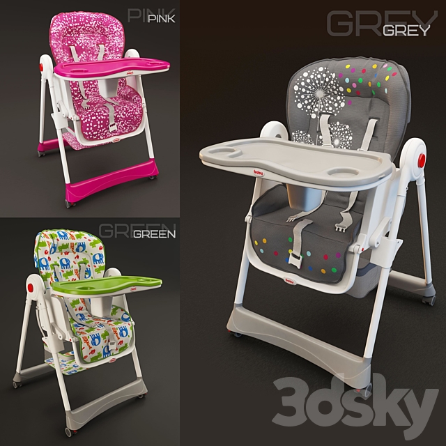 Highchair Baby Prestige Avion Comfort 3DSMax File - thumbnail 2