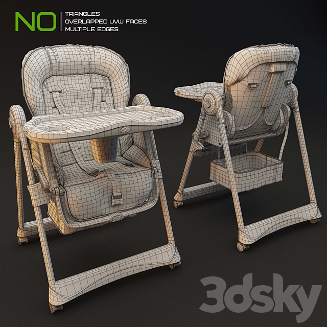 Highchair Baby Prestige Avion Comfort 3DSMax File - thumbnail 3