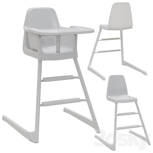 Ikea LANGUR kids chair 3ds Max - thumbnail 1