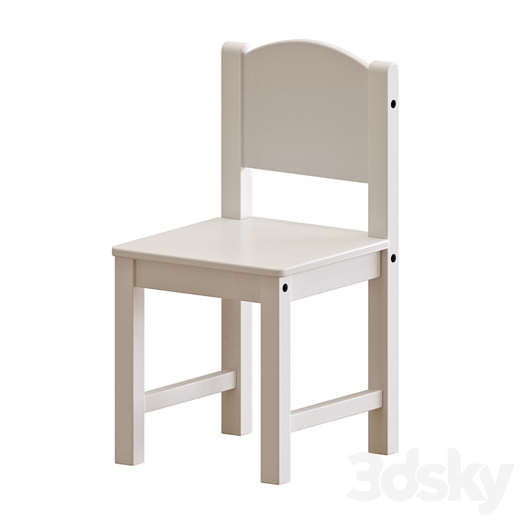 IKEA SUNDVIK Table and Chairs 3DS Max - thumbnail 2