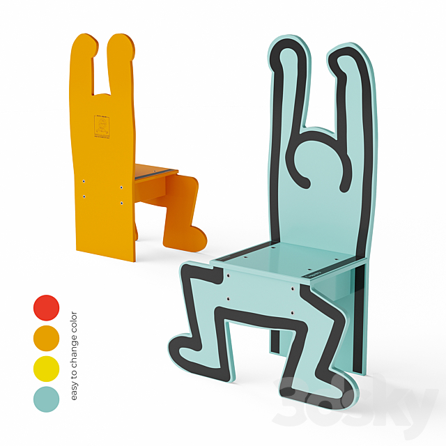 Keith Haring Kids Vilac Chairs 3DSMax File - thumbnail 1