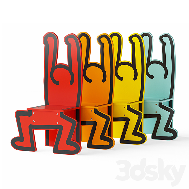 Keith Haring Kids Vilac Chairs 3DSMax File - thumbnail 2