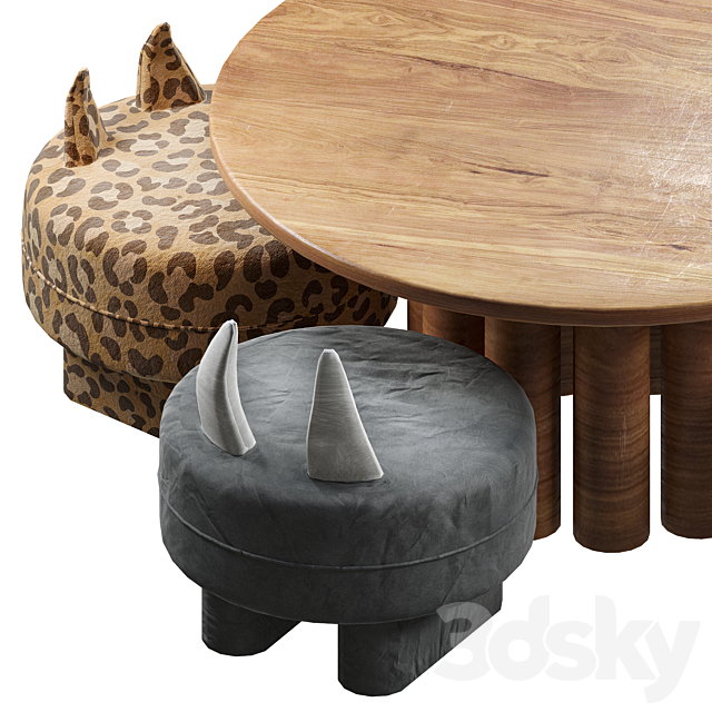 Kids Furniture 01 3DS Max Model - thumbnail 3