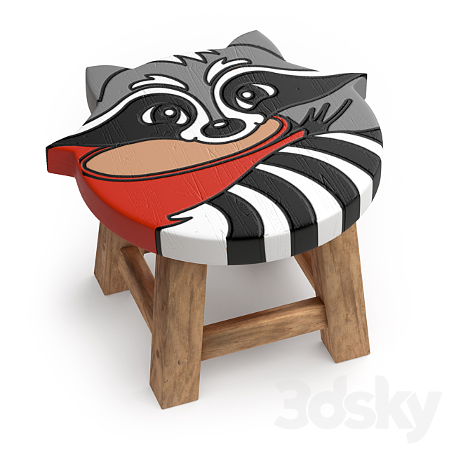 kids furniture01-animal chairs 3DS Max Model - thumbnail 4