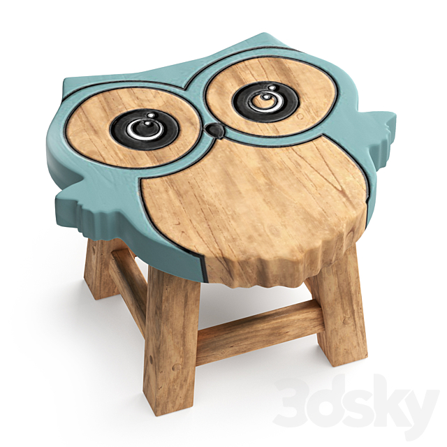 kids furniture01-animal chairs 3DS Max Model - thumbnail 5