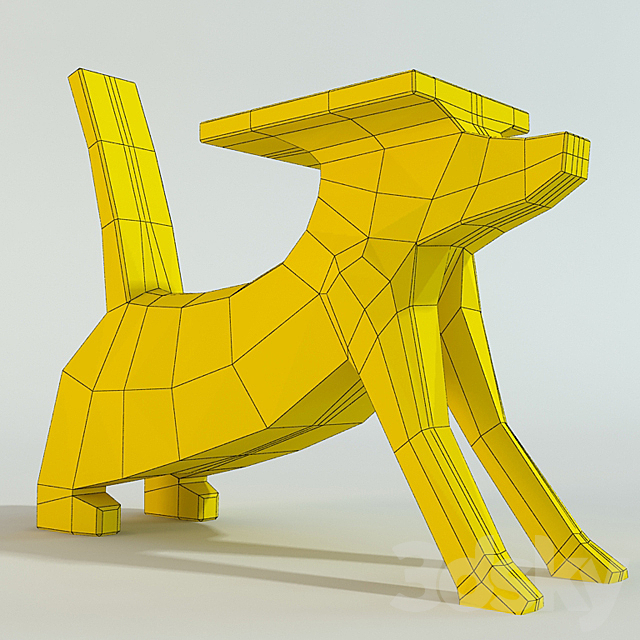 Le Chien Savant desk 3ds Max - thumbnail 2