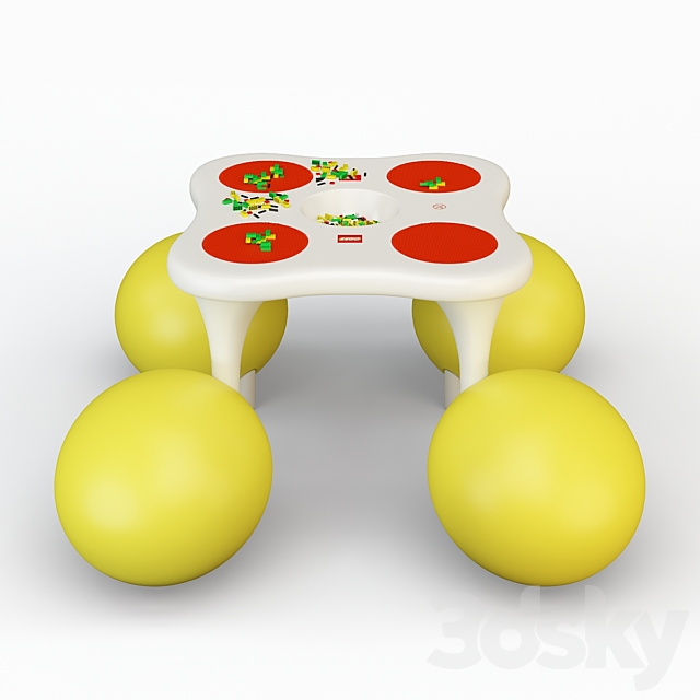 Lego table 3DS Max Model - thumbnail 2