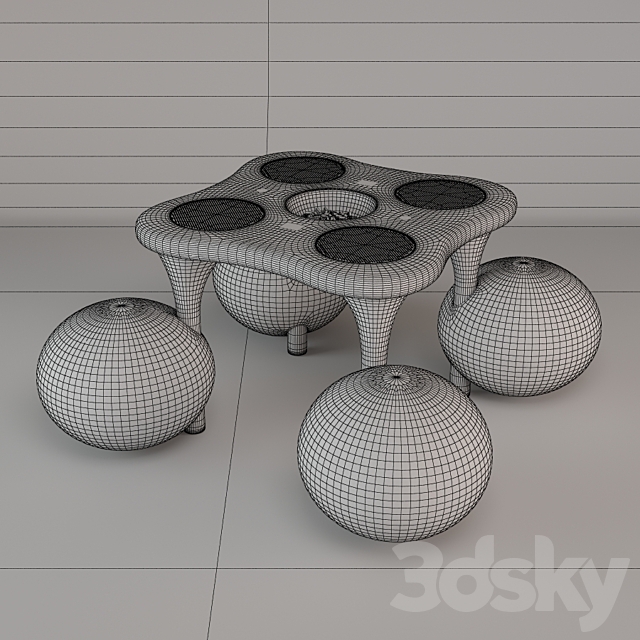 Lego table 3DS Max Model - thumbnail 3