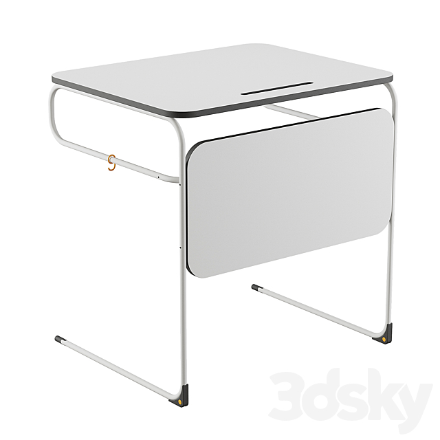 Line School Desk I Desk 3ds Max - thumbnail 1