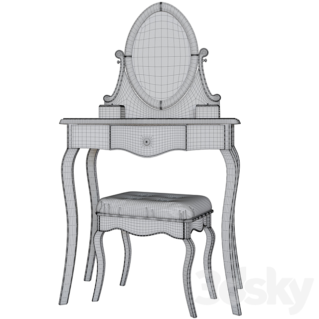 Maisons du Monde Diamant Children’s Dressing Table 3DSMax File - thumbnail 2