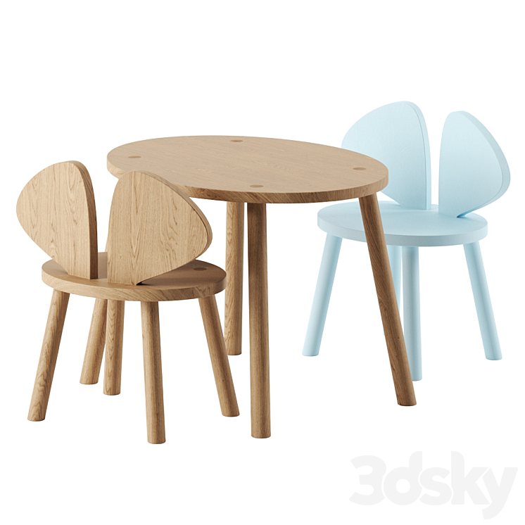 MOUSE CHAIR & TABLE by Nofred 3DS Max - thumbnail 1