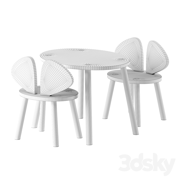 MOUSE CHAIR & TABLE by Nofred 3DS Max - thumbnail 2