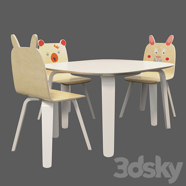 Oeuf Birke childrens furniture set 3DSMax File - thumbnail 2