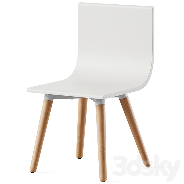 Pint Sized White Toddler Table and Chair Set by Crate and Barrel 3ds Max - thumbnail 2