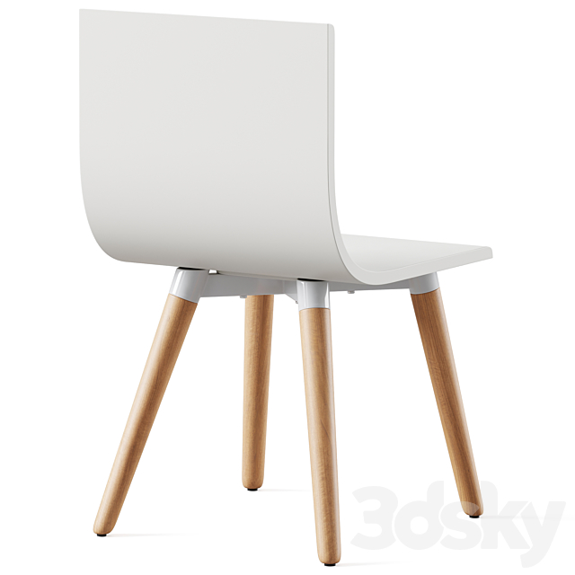 Pint Sized White Toddler Table and Chair Set by Crate and Barrel 3ds Max - thumbnail 3