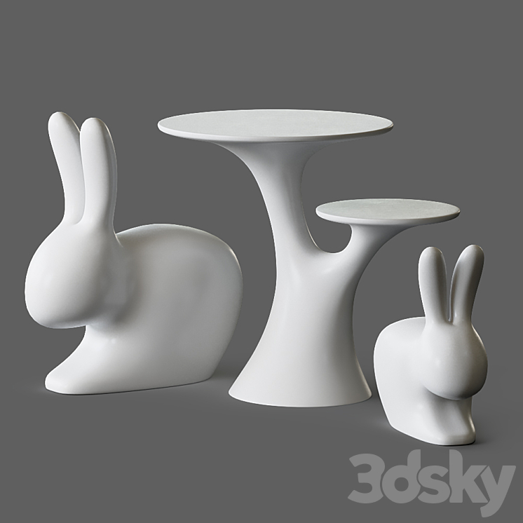 Qeeboo RABBIT 3DS Max - thumbnail 2