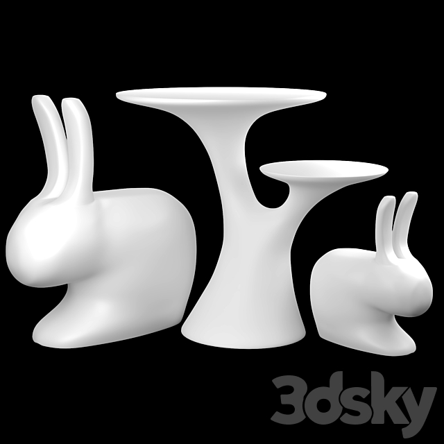 Qeeboo RABBIT TREE 3DSMax File - thumbnail 2