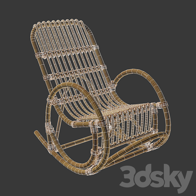 Rocking-chair children’s from a rattan. Malu 3DSMax File - thumbnail 3