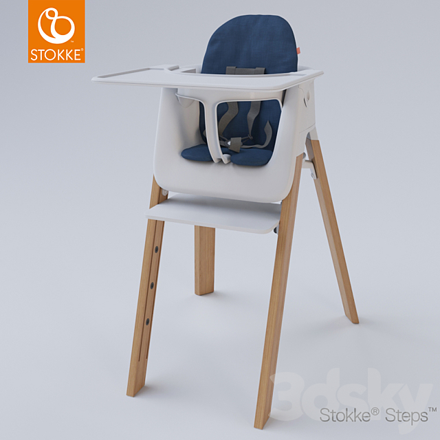 Stokke Steps Chair 3ds Max - thumbnail 1