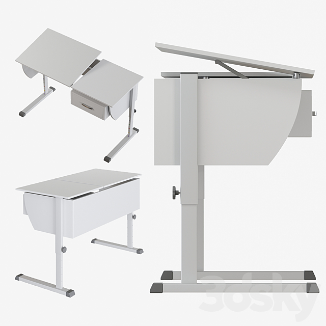 Student table Posture 120 Hoff 3DSMax File - thumbnail 5