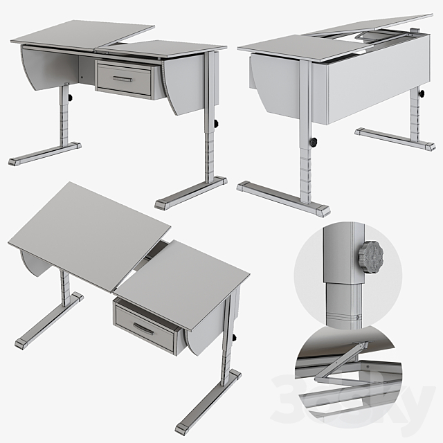 Student table Posture 120 Hoff 3DSMax File - thumbnail 6