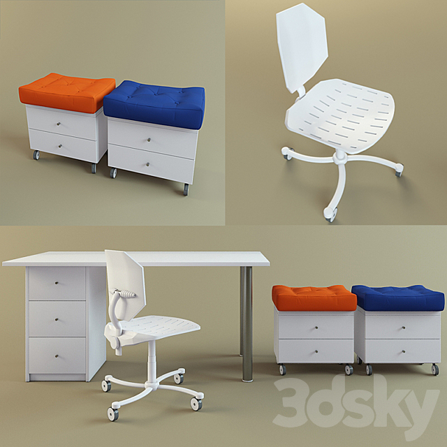 Table + Chair 3DSMax File - thumbnail 1