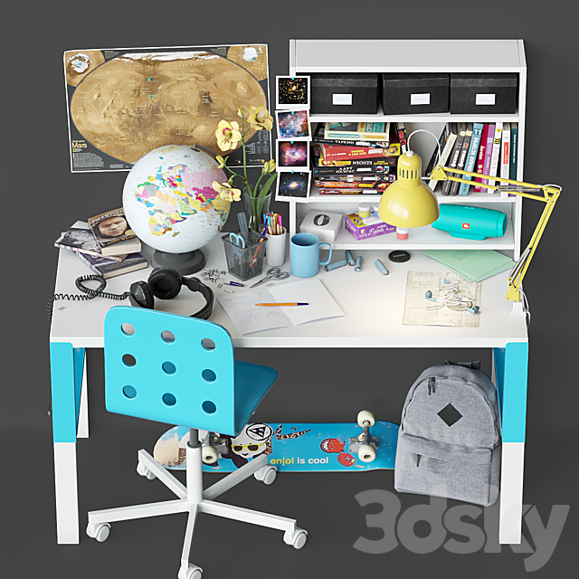 Table is not very neat schoolboy 3DSMax File - thumbnail 1