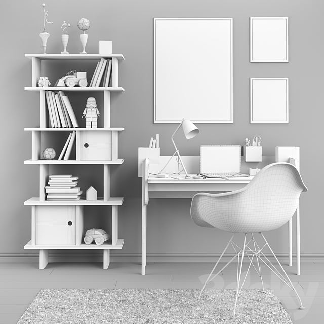 Toys and furniture set 9 3ds Max - thumbnail 3