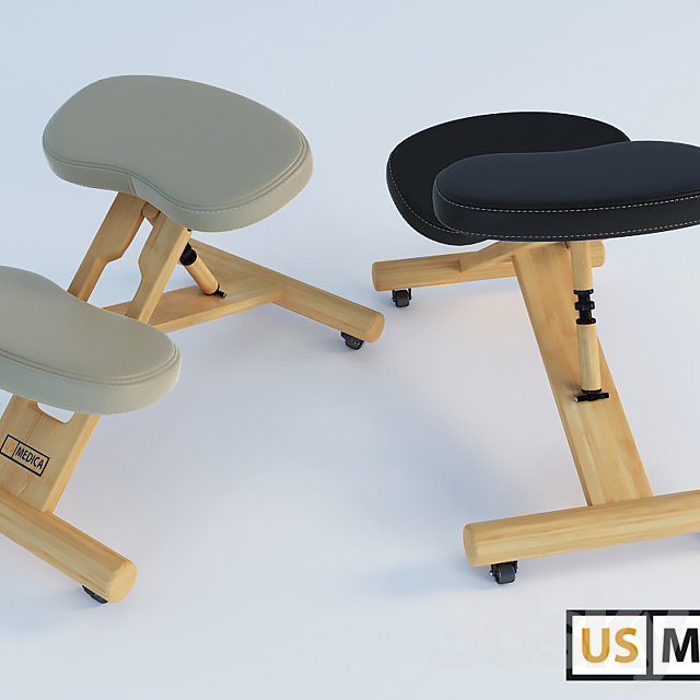 US MEDICA Zero Mini. Chair for perfect posture 3DSMax File - thumbnail 3