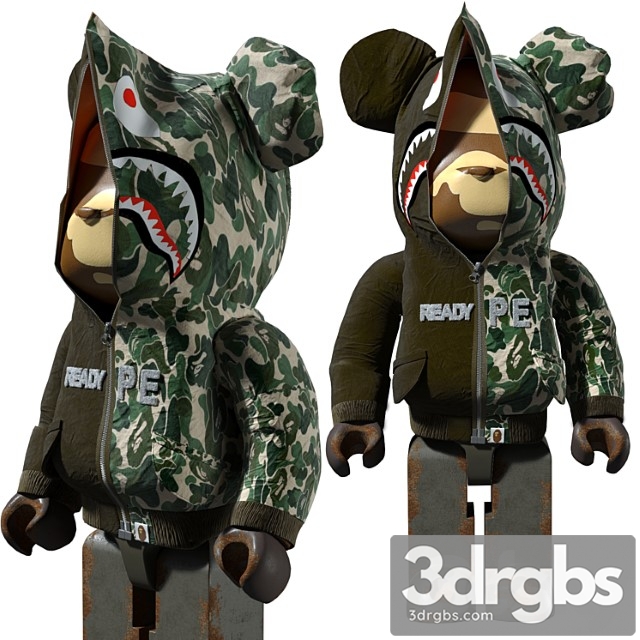 Bape bearbrick 1000% - thumbnail 1