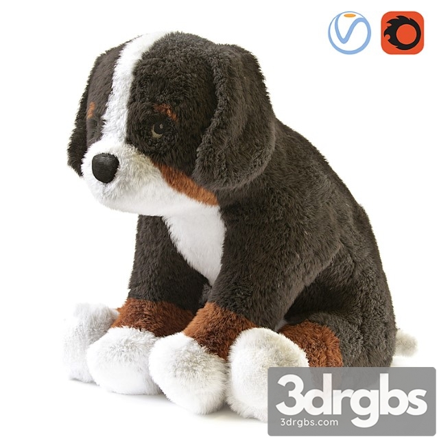 Hoppig bernese shepherd white soft toy - thumbnail 1