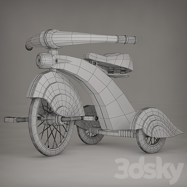 1930s Vintage Tricycle 3DSMax File - thumbnail 3