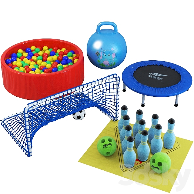 A set of children’s sports equipment 3DSMax File - thumbnail 1