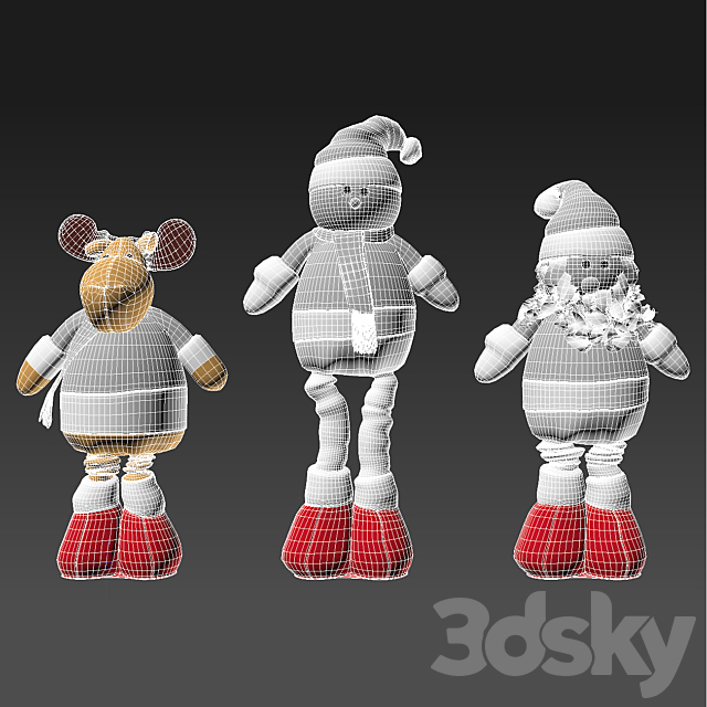 A set of Christmas toys 3DS Max Model - thumbnail 2